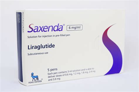 saxenda 6mg/ml penfill 5 x 3ml - liraglutide